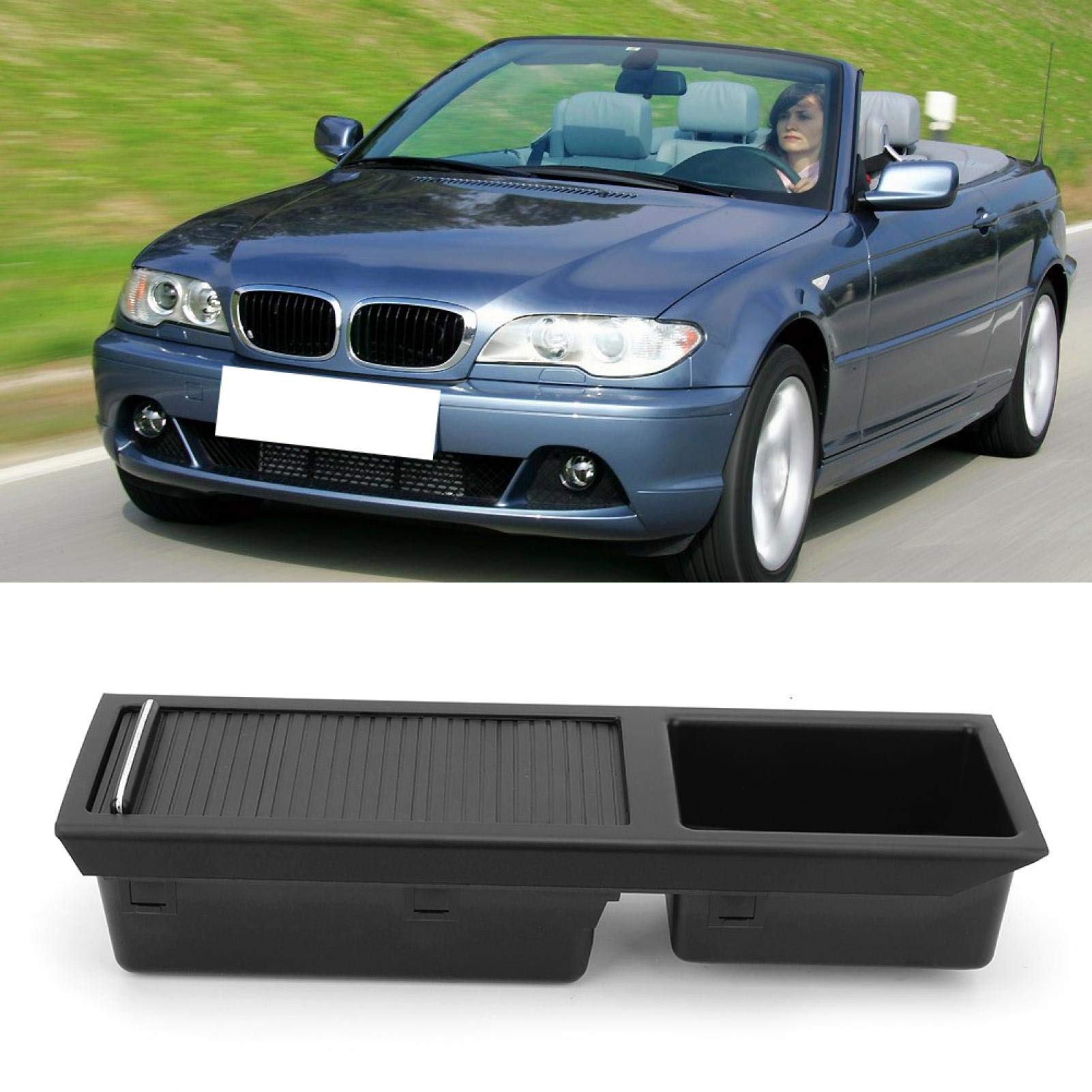 Vassoio console centrale per auto, organizer interno, inserto portaoggetti in ABS 51167038323 Adatto per serie 3 E46 1998-2007