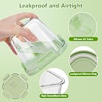 34OZ Square Glass Storage Containers with Lids, 4 Cup Meal Prep Containers with Lids Glass Food Storage Containers, Reusable Soup Freezer Containers Salad Bowls with Lid to Go for Lunch 4PCS