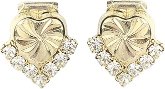 Clip On Earrings - Stunning Gold-Plated Non Piercing Earrings for Women | Handmade Fake Earrings without Piercing for Effortless Beauty | Press Clip-on for Non Pierced ears (27EC011A049)