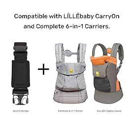 LLLbaby 6-in-1 Baby Carrier Waist Belt Extension Buckle, Black
