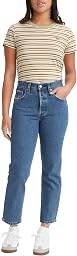 Levi's Women's 501 Crop High Rise Straight Fit Jeans