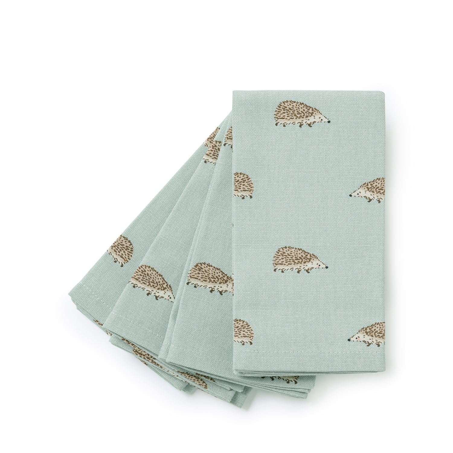 Sophie Allport Blue Hedgehogs Napkins (Set Of 4)