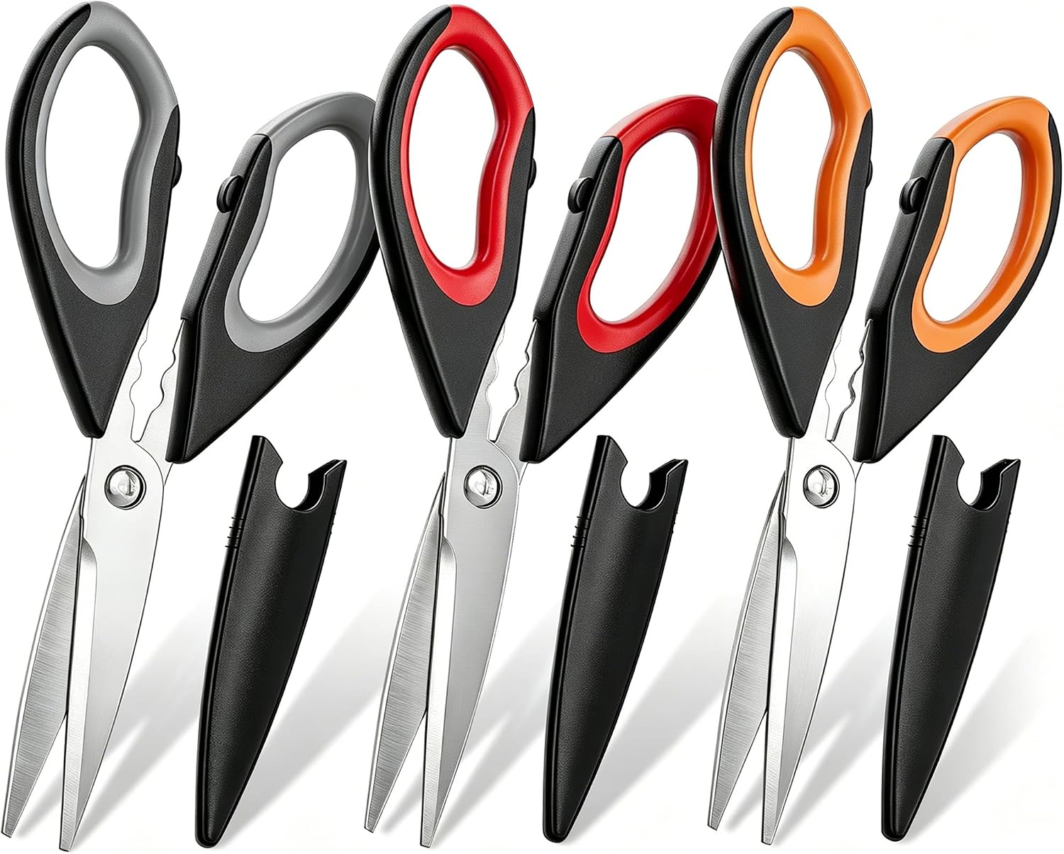 3 Pack Kitchen Scissors - Sharp Kitchen Shears