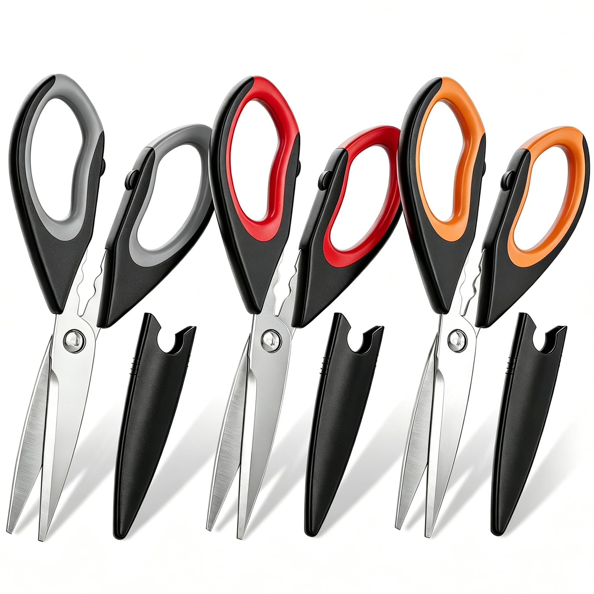 3 Pack Kitchen Scissors - Sharp Kitchen Shears