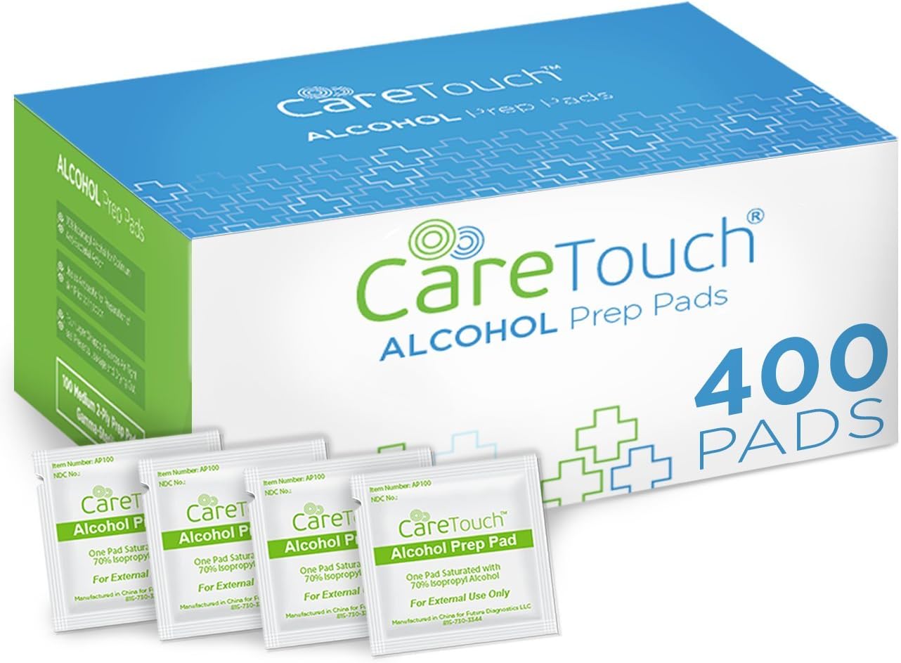 Sterile Alcohol Prep Pads, Medium 2-Ply - 400 Alcohol Wipes (CTAP400-VC)