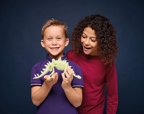 Miniatura 3 de El esqueleto original de estegosaurio de dinosaurios brillantes que brillan en la oscuridad diseñado para niños a partir de 3 años (B8805)
