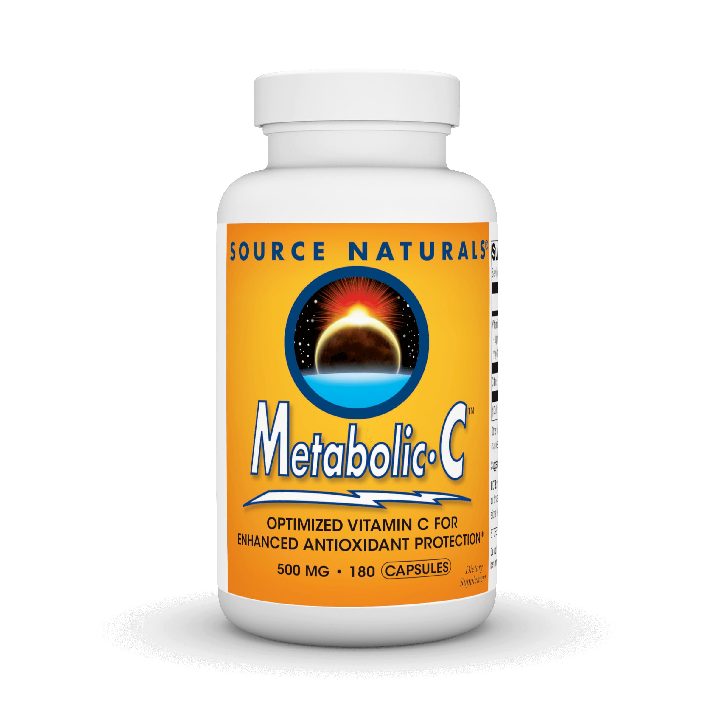 Source Naturals Metabolic C 500 mg Vitamin C - 180 Capsules 180 Count (Pack of 1)