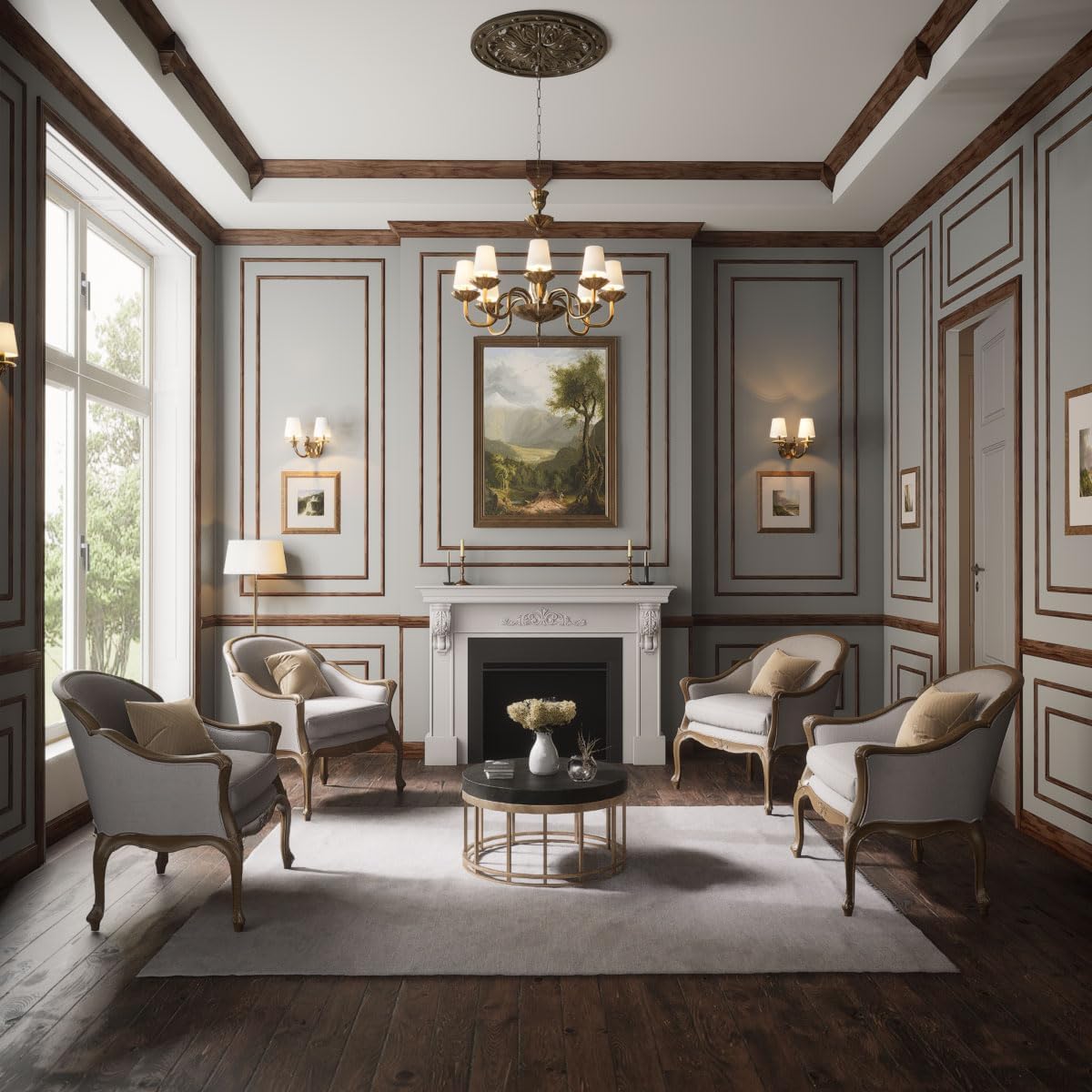 WM107 - Americraft Quarter Round Moulding, Solid Hardwood, 5/8"D x 5/8"W x 96"L, Stain Grade Walnut