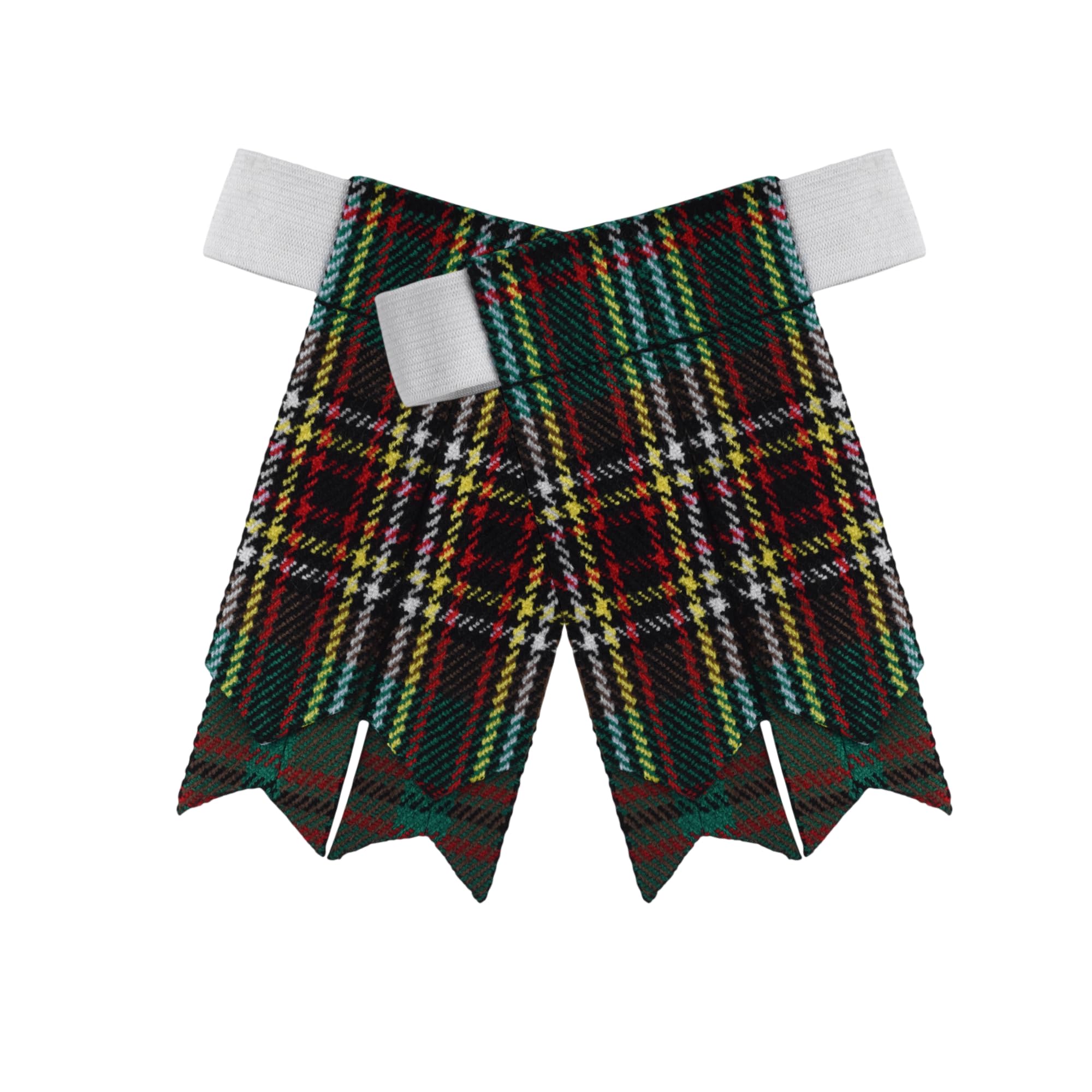 Scottish Tartan Kilt Flashes with Elastic Adjusters