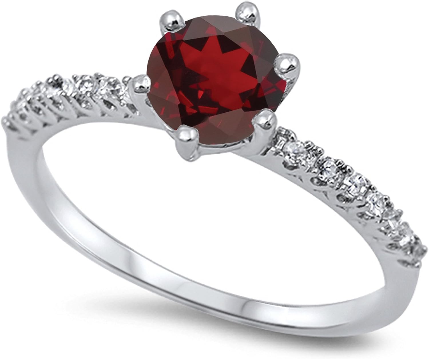 CHOOSE YOUR COLOR Sterling Silver Round Ring