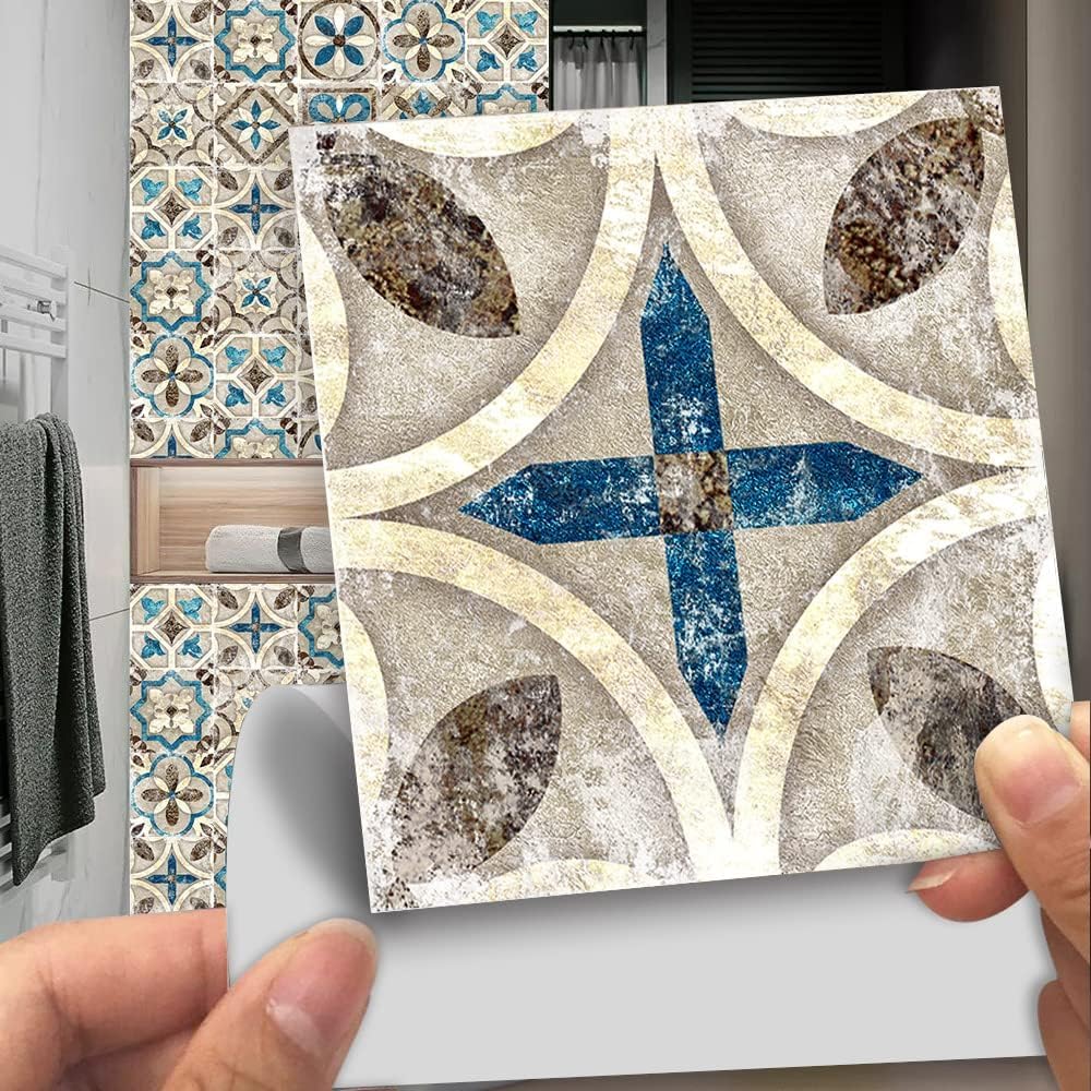 Carreaux muraux résistants à l'huile et imperméables en vinyle marron adhésif