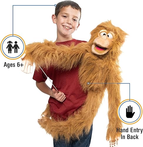 Miniatura 2 de Mono tonto de 38 pulgadas, cintura envolvente, marioneta estilo ventrílocuo