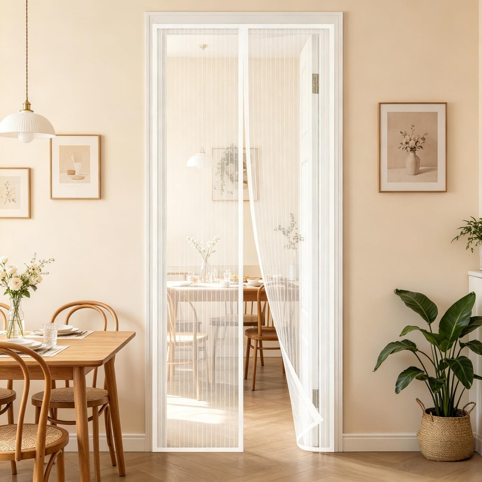 Moustiquaire magnétique 90x220cm pour porte solution anti insectes sans trou