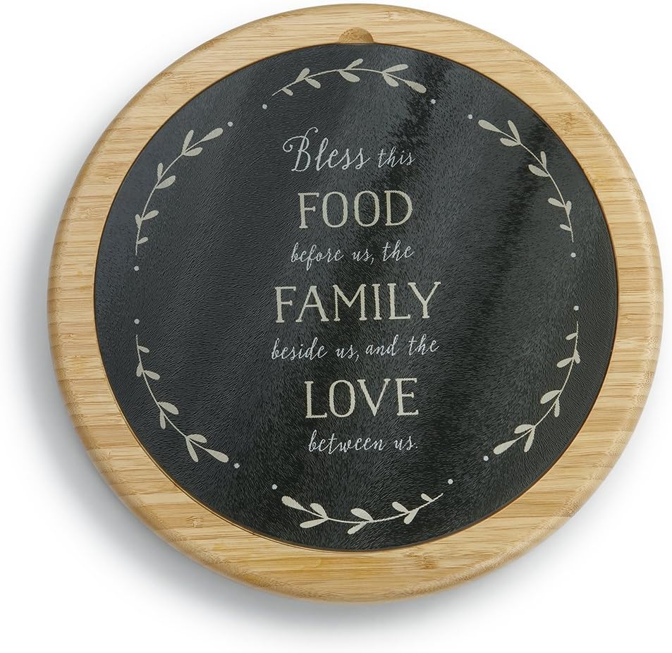 Demdaco Food Family Love Cutting Board & Lazy Susan Set, 2 Piece