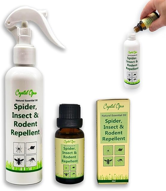 Makes 100+ Bottles of Mouse, Rat, Spider & Insect Repellent Spray. Tried & Trusted. Ultra Effective Peppermint, Lavender & Citronella Blend. Natural Safe. Deter Rodents, Flies, Wasps & 100s More Pests