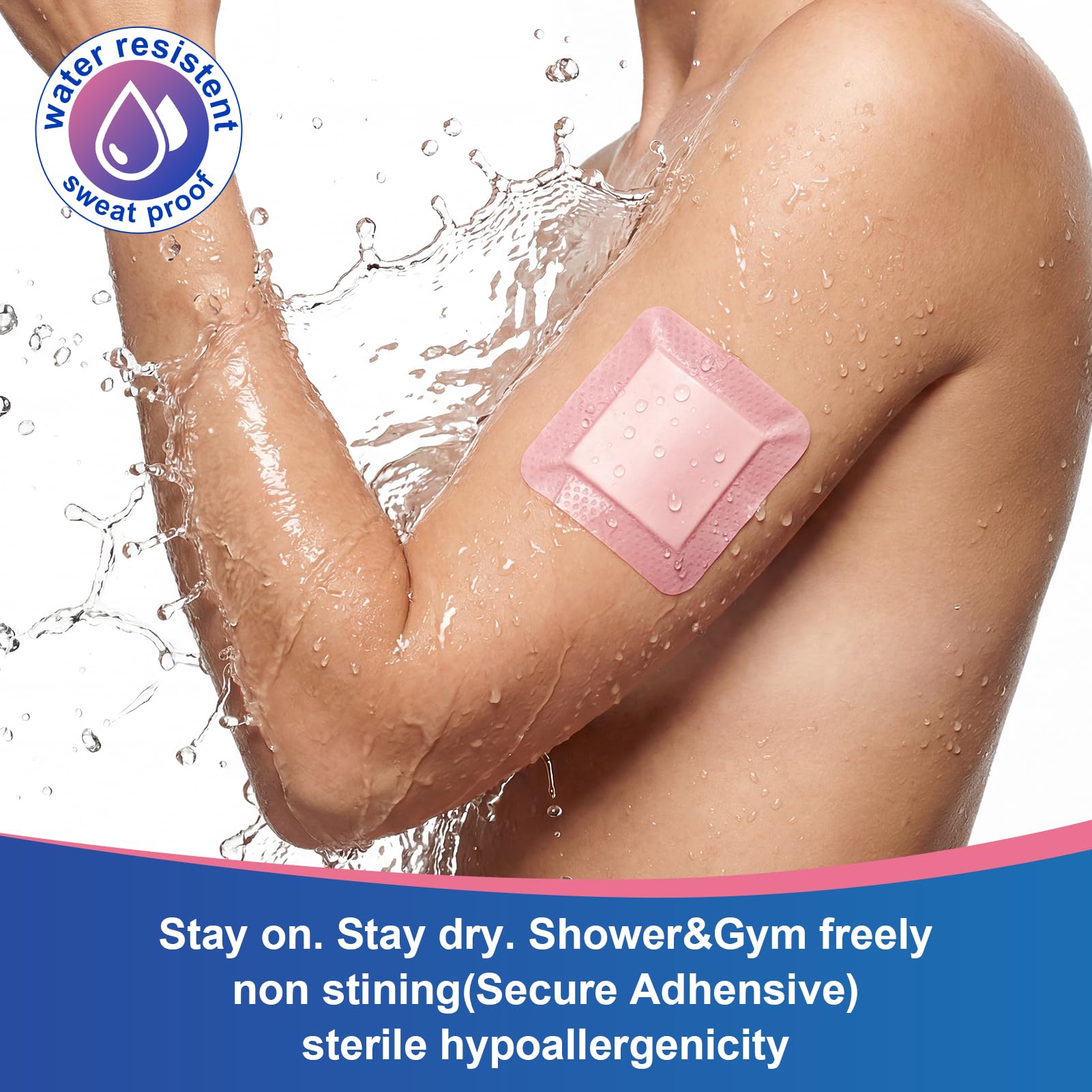 Silicone Foam Dressing with Border, FSA or HSA-Soft Pink Color(3"×3") — Amazon image 5