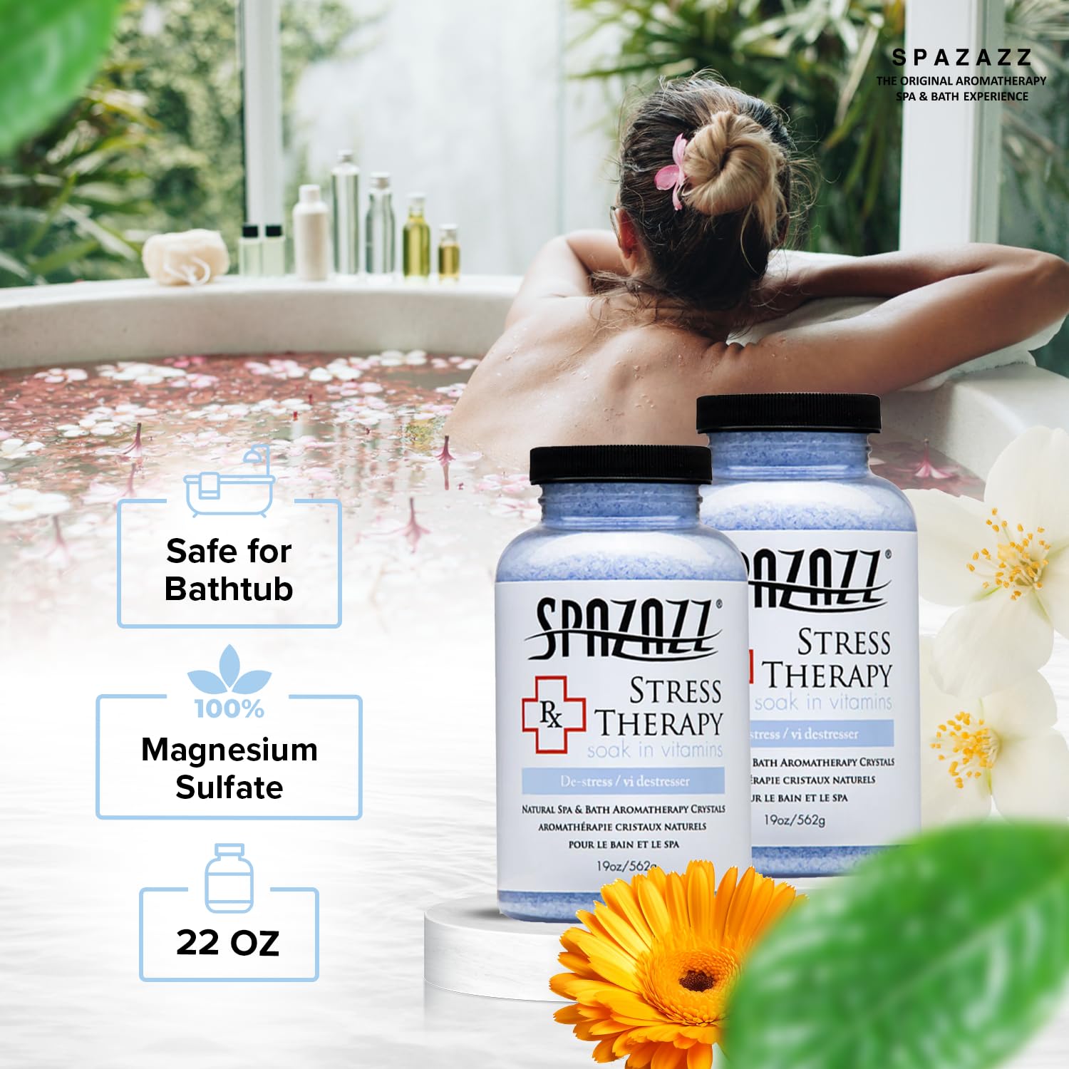 Amazon.com : Spazazz Rx Stress Therapy Natural Spa & Bath Salt