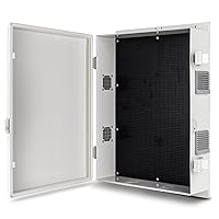 Vista 12 de Caja de conexiones eléctricas para exteriores con toma de alta potencia, carcasa resistente al agua ABS con panel de montaje interno y cubierta