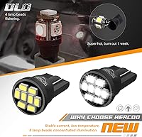 Vista 3 de HERCOO Lámpara para Placa de Vehículo LED Lente Blanca Focos Negros Compatible con Camioneta 2005-2015 Tacoma 2002-2013 Tundra, Carcasa Trasera