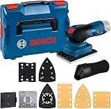 Bosch Professional 12V System ponceuse vibrante sans-fil GSS 12V-13 (compatible système Click & Clean, 3 plateaux de ponçage, 3 feuilles abrasives, sac à poussière, gabarit de perforation, L-BOXX) - 1
