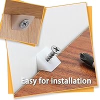 Vista 3 de 50 piezas de cuñas de reparación para arreglar cajones hundidos, sujetador de cajón de ángulo de plástico con tornillos