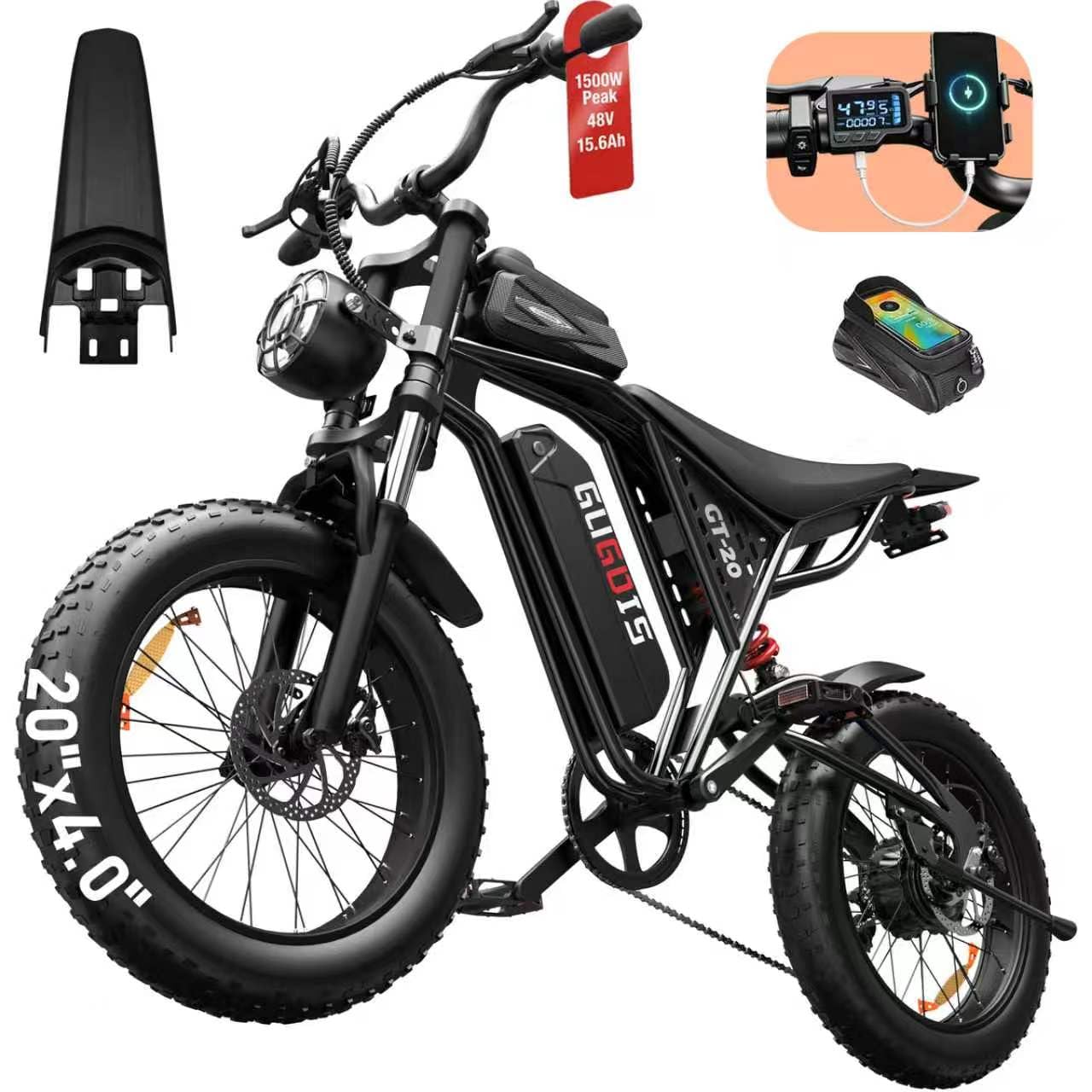 6000W/2500W/2000W Electric Bike for Adults & Teens, 30MPH-43MPH Fast eBike with 60V 35AH/52V 25Ah/48V 20Ah/15Ah Long Range Battery, SGS/TÜV Certified, All Terrain Fat Tire E Bike for 5'2"-6'8" Riders