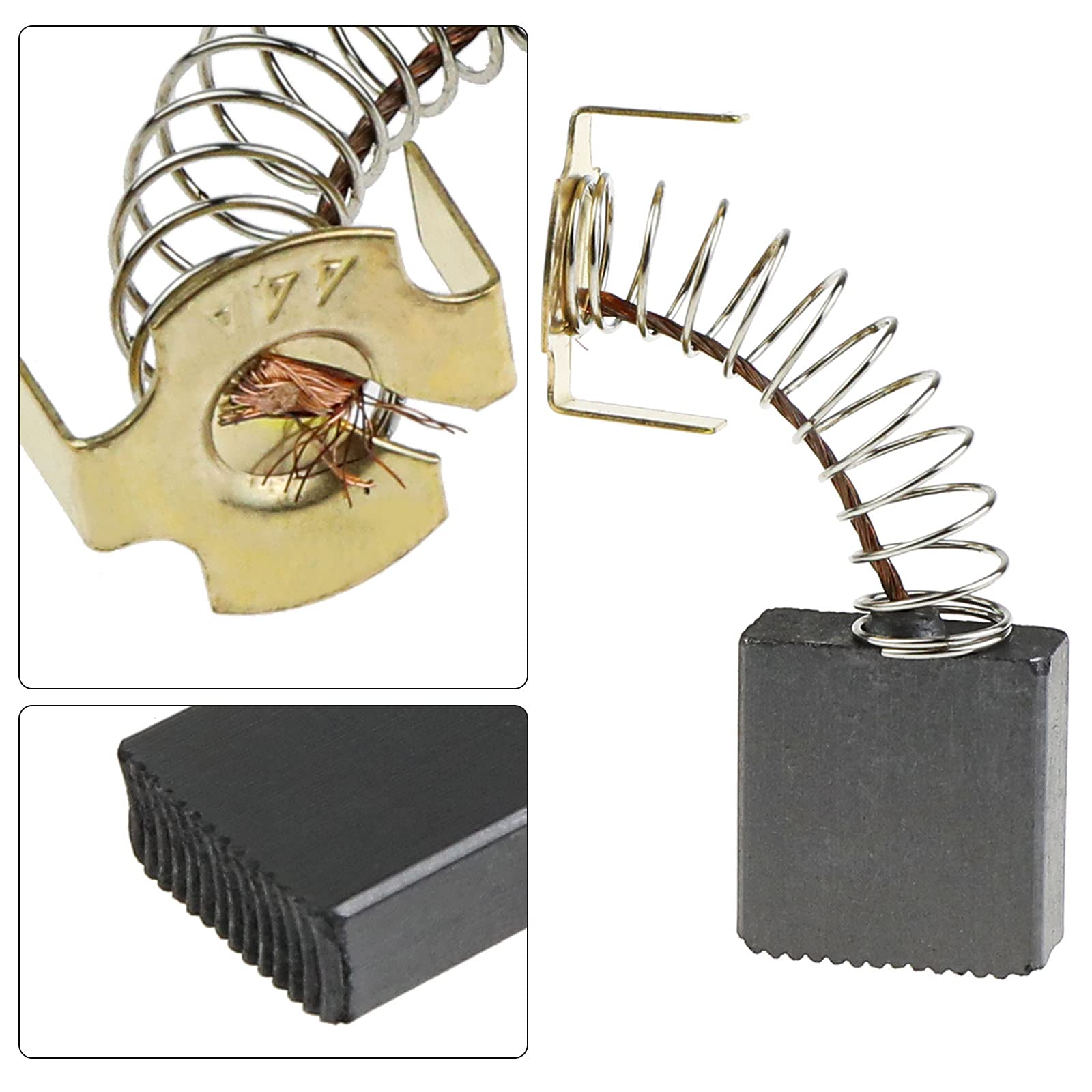 ECSiNG 2 pares de escobas de carbón 1619P04451 17x17x7mm compatible con sierra de pestaña deslizante GCM 10/GCO 14-1/GCM 10 para herramienta eléctrica