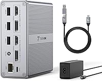 Vista 1 de Estación de acoplamiento DisplayLink con monitor dual 4K @60HZ para MacBook, Windows, Tobenone Universal Mac Mini M4 Dock con 2 HDMI y 2 DP, entrega