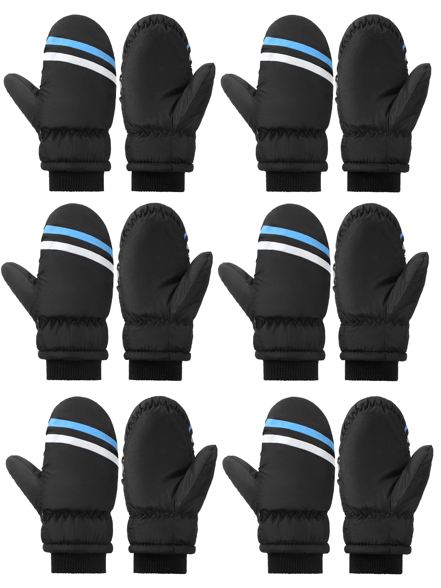 SATINIOR 6 Pairs Kids Snow Mittens