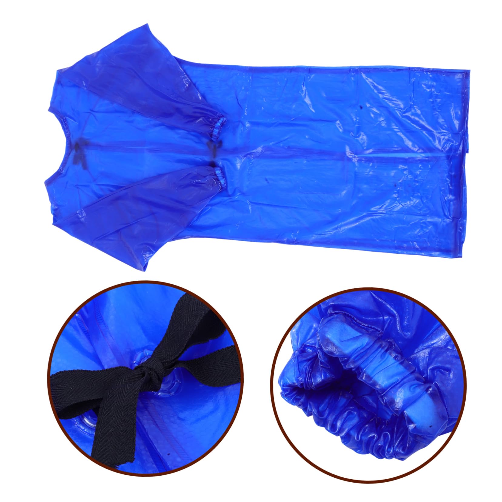 NUOBESTY Langarmbluse Laborkittel wasserdichte Schürzen für Damen Geschirrspülschürze wasserdicht Bulk-Schürzen Schürzen Masse Laborjacke Küchenschürzenärmel PVC Blue