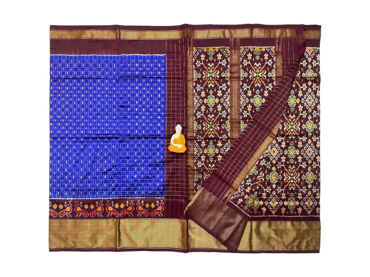 shree silk mills Beautiful Design Ikkat Silk Saree Premium Zari Border-picture-50