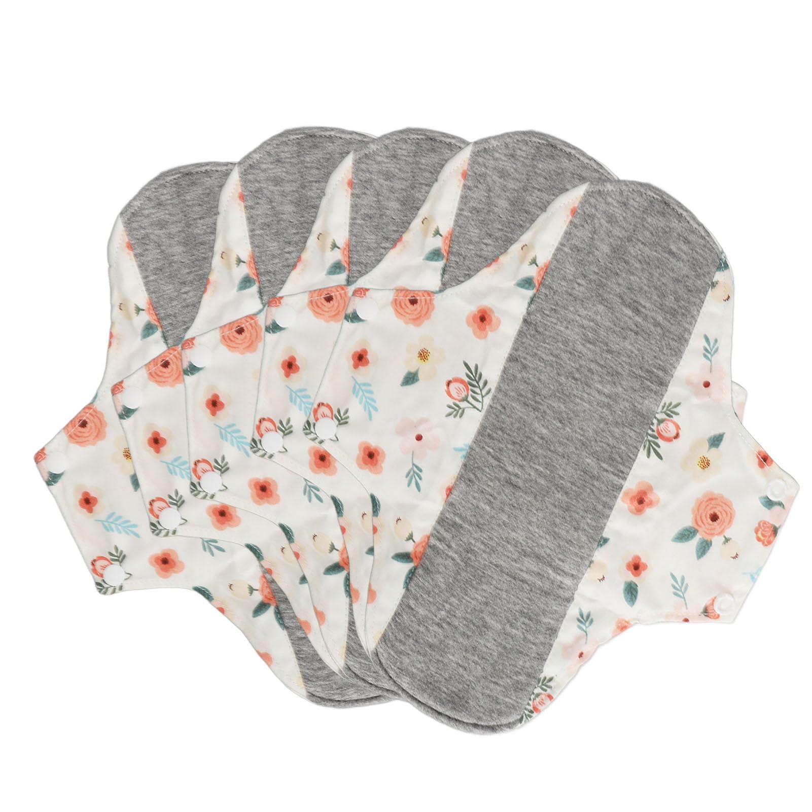 5pcs Reusable Menstrual Pads, Cloth Pads for Women, Reusable Period Pads, Reusable Pads for Women Washable Sanitary Napkins Reusable Cloth Menstrual Pads Breathable Feminine Pads