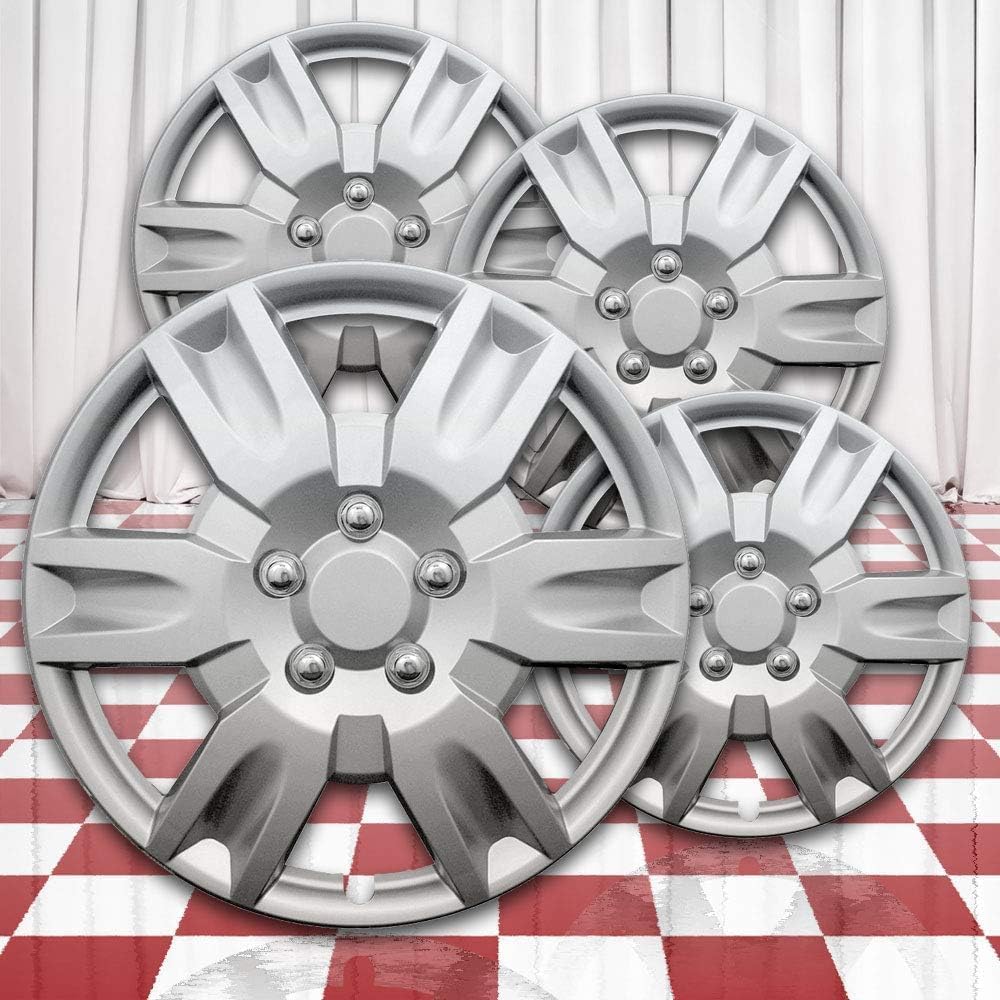 Silver Universal Style 16in Wheel Cover Hubcaps [ABS]