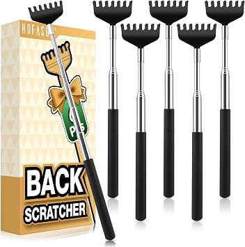 HOFASON Back Scratcher 6 Pack, Stocking Stuffers for Men Adults Women Teens