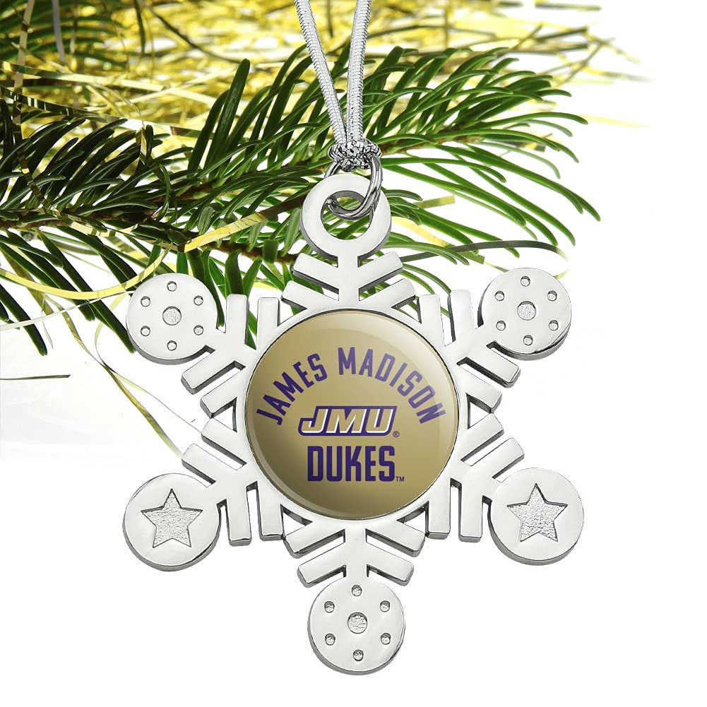 GRAPHICS & MORE James Madison University Dukes Metal Snowflake Christmas Tree Holiday Ornament