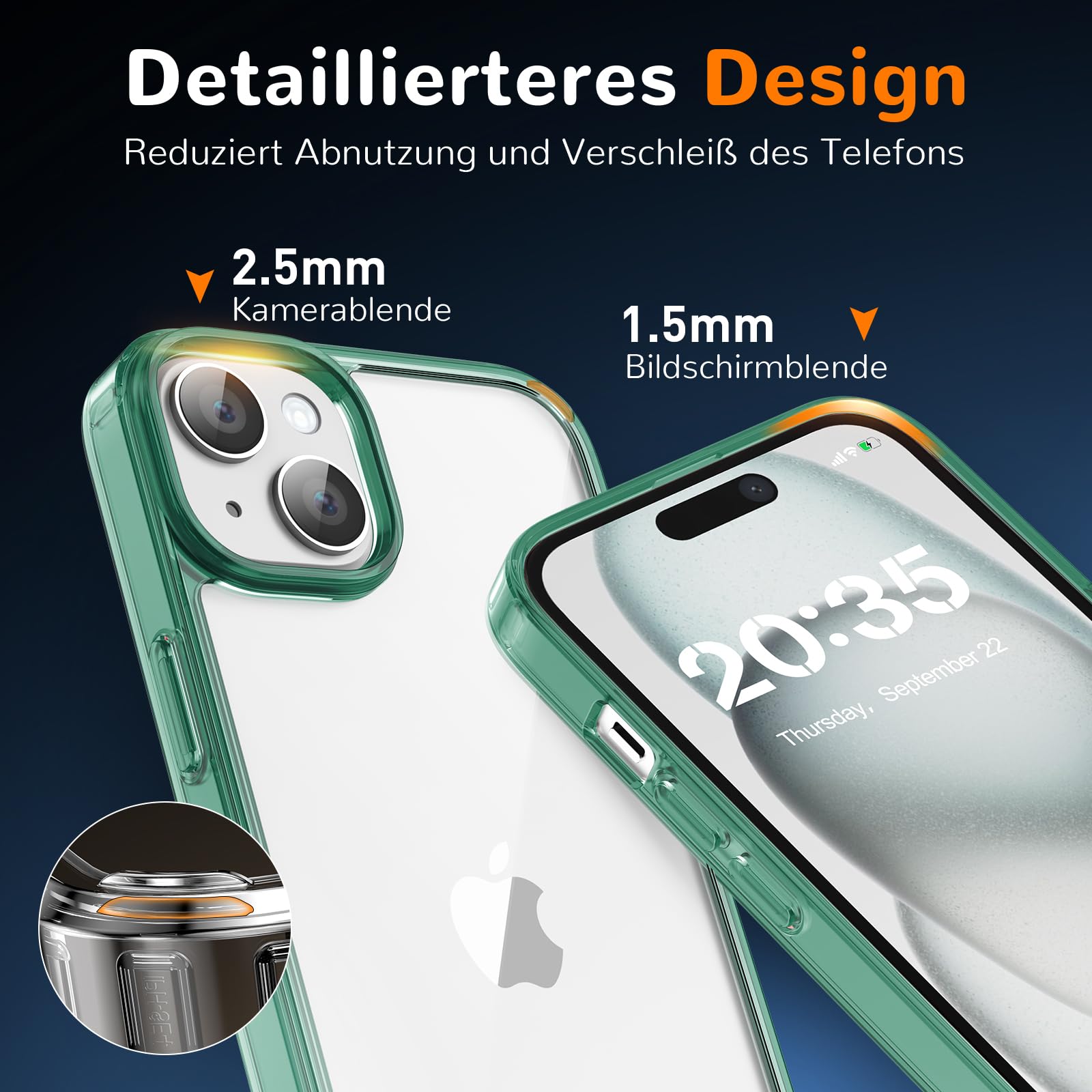 Clear Case for iPhone 15, Ultra Thin, Shockproof TPU Cover, Anti-Yellowing, Crystal Clear, Phone Case for Apple iPhone 15 - Clear — view 387