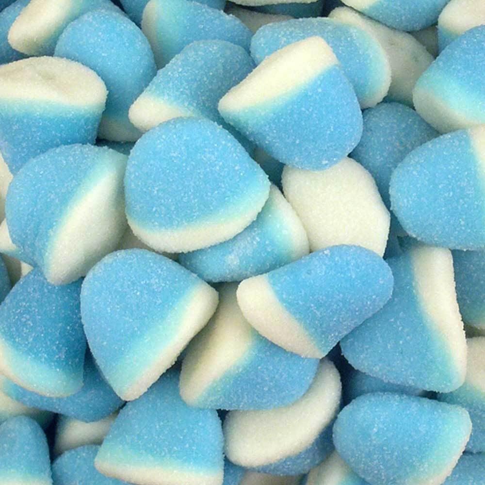 VidalBlue Raspberry Gummi Drops Blue and White 2.2 lbs