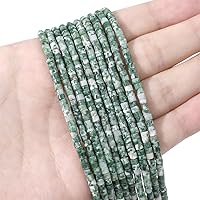 Vista 2 de Cuentas de jade africano natural en cilindro corto 2x3mm 155 piezas Tubo cuentas sueltas semipreciosas para hacer joyas Diseño