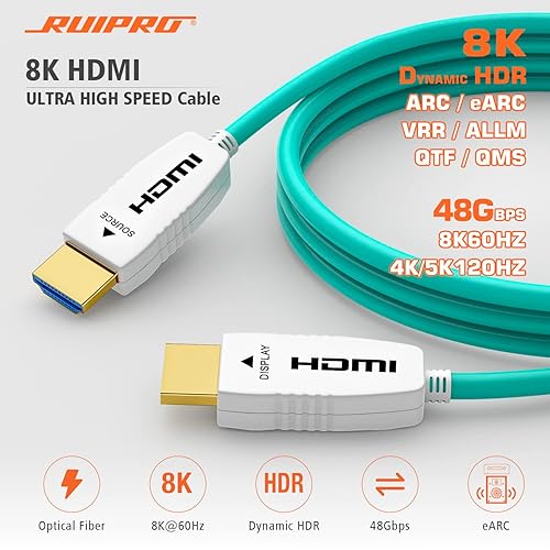 Miniatura 2 de 8K HDMI 2.1 Cable Ultra HD de alta velocidad 48Gbps 8K60Hz 4K120Hz, HDR dinámico, HDCP 2.22.3, Adecuado para LG Samsung TCL Sony RTX 3080 3090 Xbox