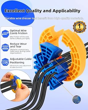 Wire Comb, Network Cable Management Tools, Network Tools for Comb Data Cables or Wires with a Diameter Up to 1/4 , Cable Management Comb and Ethernet Cable Wire Comb Organizer Tool