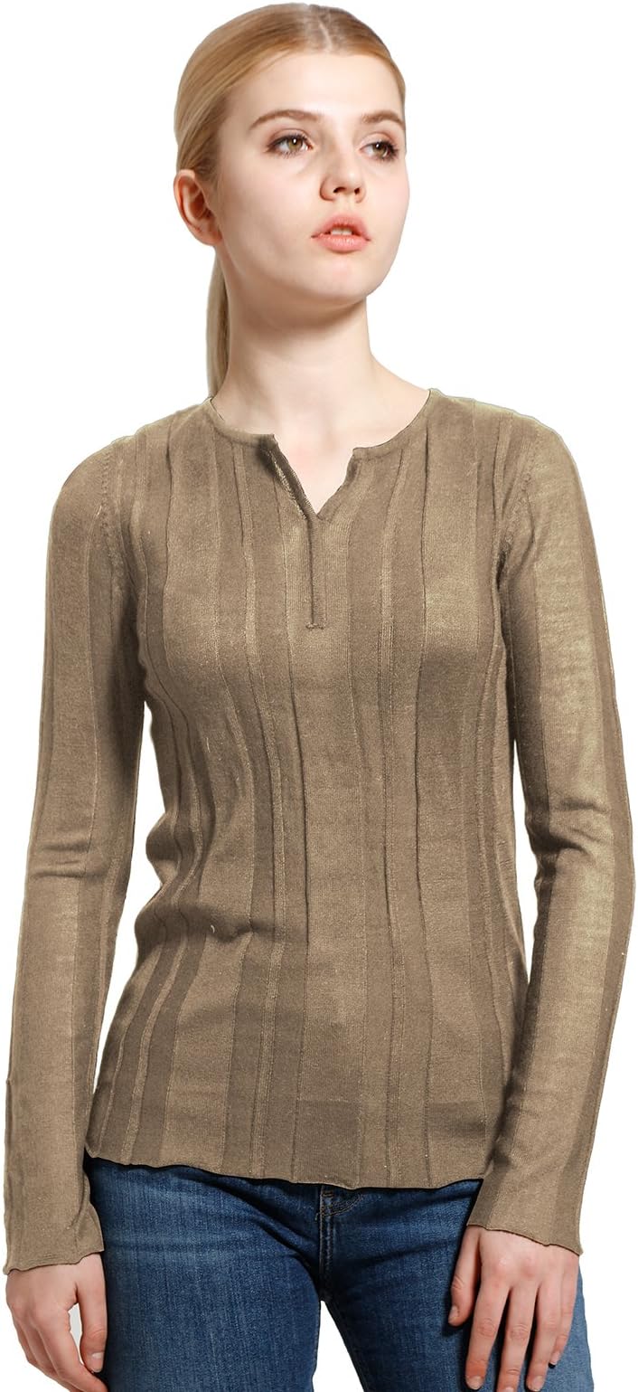 PRETTIGO long sleeve women shirt Women XL Casual Solid Color T-shirt Pullover Sweater Tops basic shirt long sleeves Color 10 X-Large