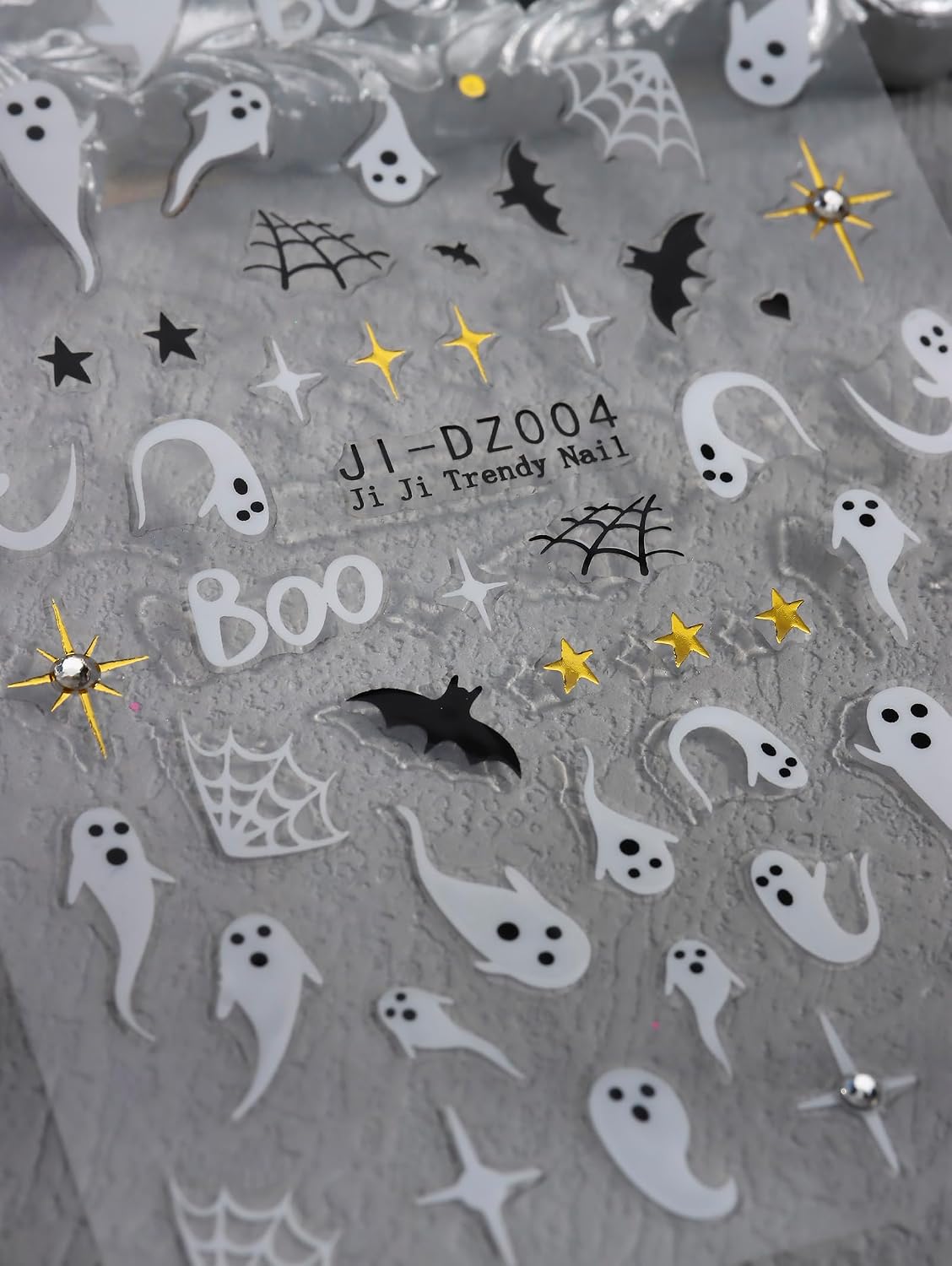Halloween Nail Stickers Ghost Spider Web Nail Decals Self-Adhesive Nail Art image 5