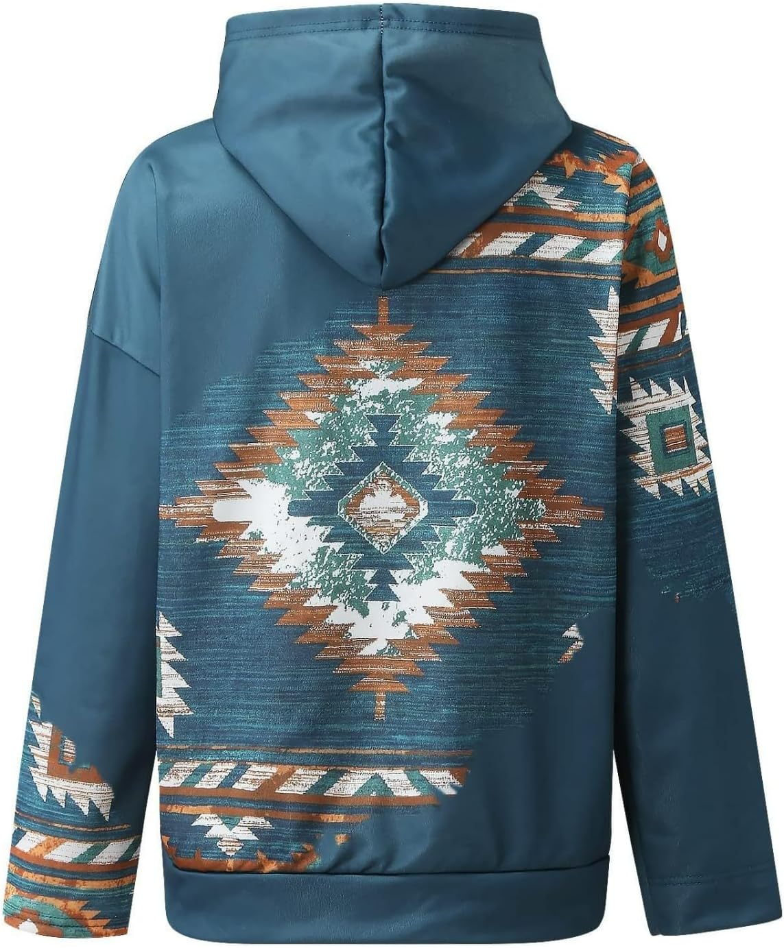 Lanaoree Women's Geometric Horse Print Aztec Hoodie Pullover Cowgirl Western Hooded Sweatshirt S-2XL - Image 4