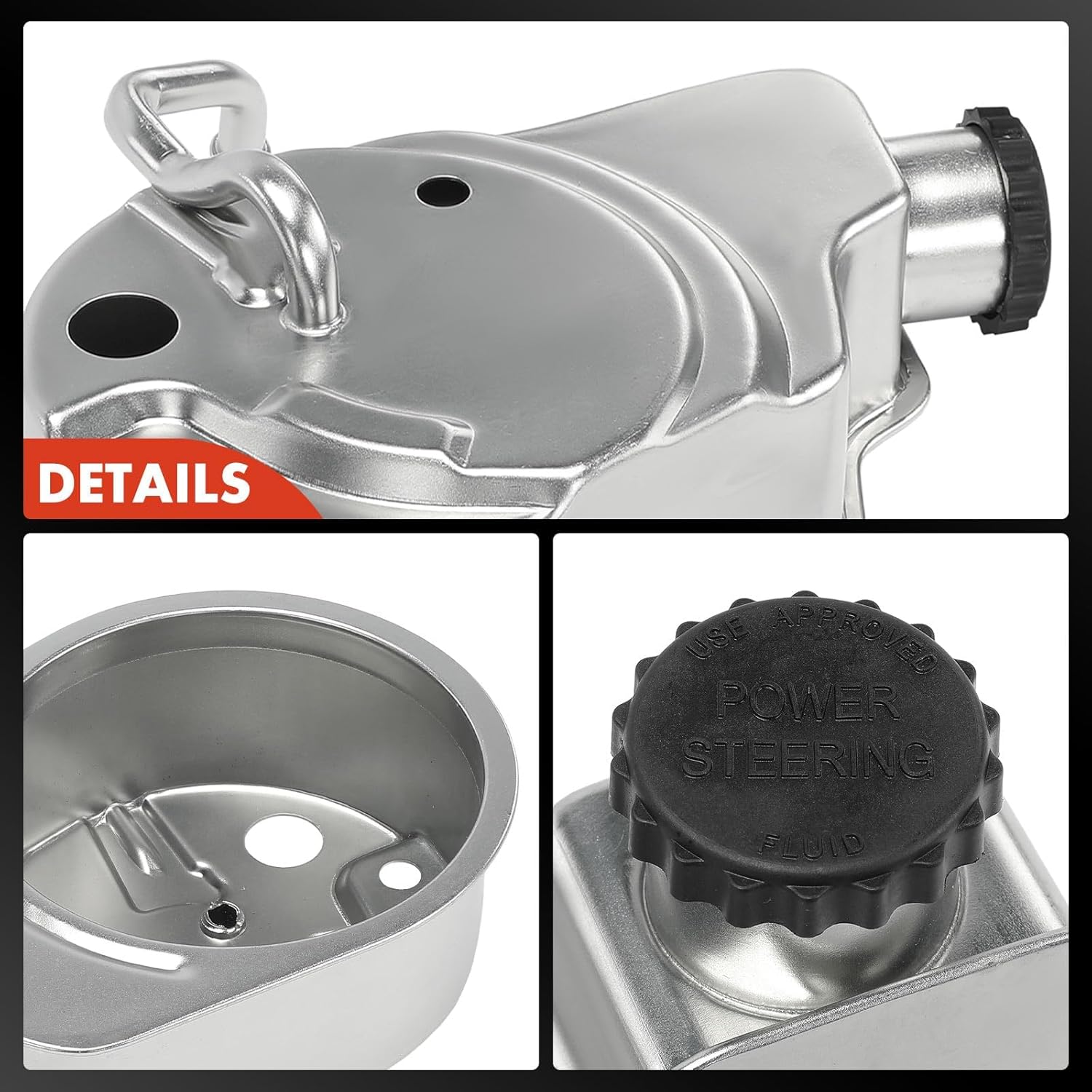 A-Premium Power Steering Reservoir with Cap Compatible with Chevrolet Silverado 1500, Tahoe, Suburban 1500, Avalanche, C1500 & GMC Sierra 1500, Yukon & Cadillac Escalade, Escalade ESV, Escalade EXT