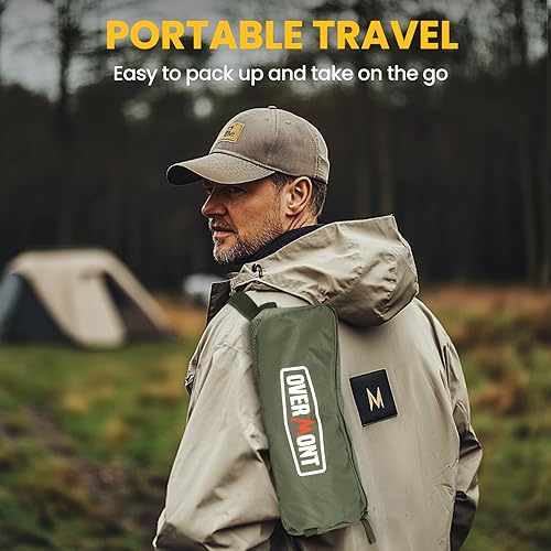 Miniatura 2 de Overmont Silla de camping portátil ultraligera, silla plegable ligera, soporta hasta 330 libras, silla de playa compacta para adultos con bolsa de