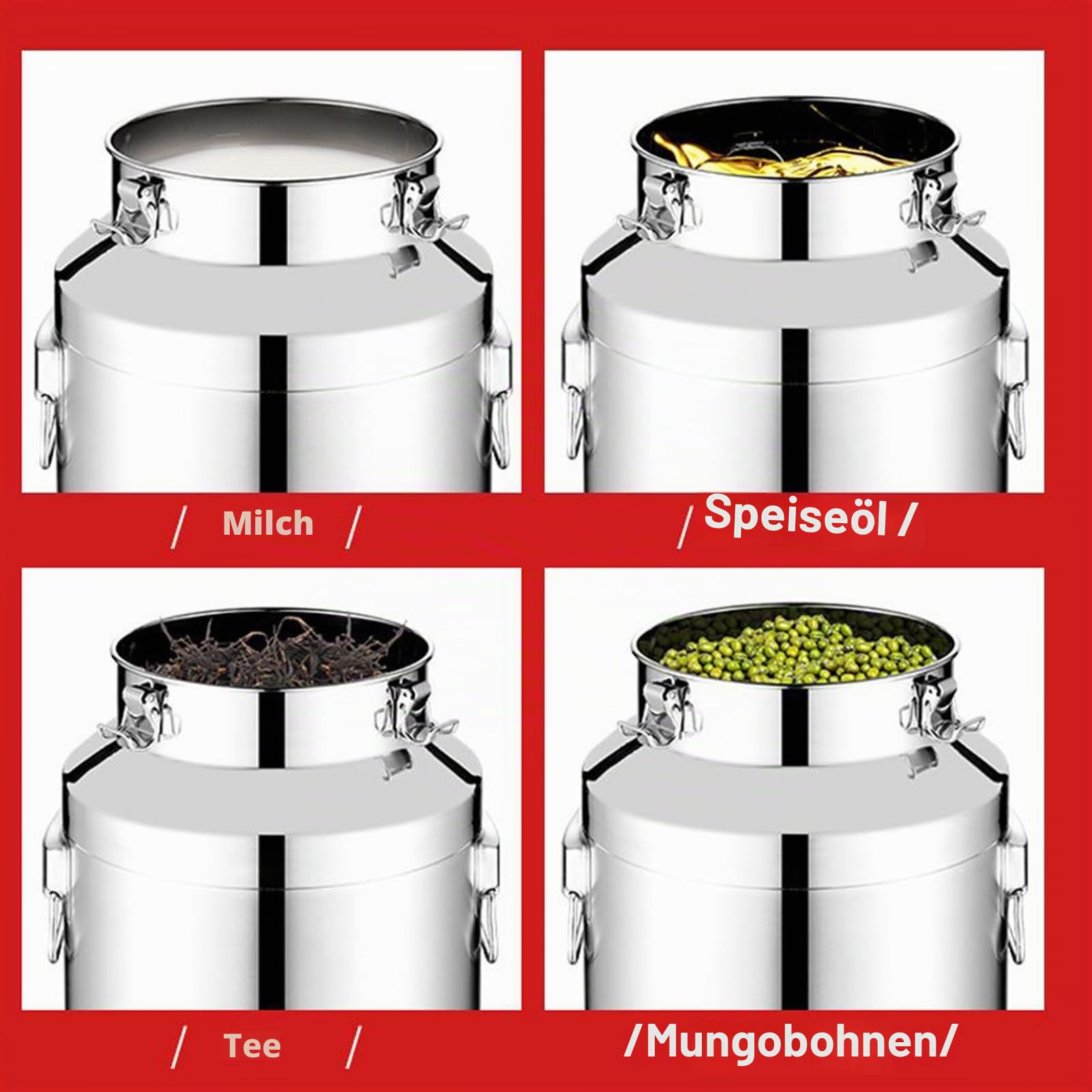 Generisch Ölbehälter Für Die Küche,5L 9L 14L Luftdichter Edelstahlbehälter Mit Deckel Für Die Küche | Luftdichter Aufbewahrungsbehälter | Zur Aufbewahrung Von Milch Bier Lebensmitteln