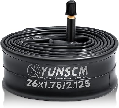1-PC 26" Bike Tube 26x1.75/2.125 47/57-559 26" Bicycle Tube 26" Inner Tube Compatible with 26x1.75/1.95/2.0/2.10/2.125 Road, Mountain Cruisers, MTB, Gravel, City Bike Tire Tubes 32mm Schrader Valve
