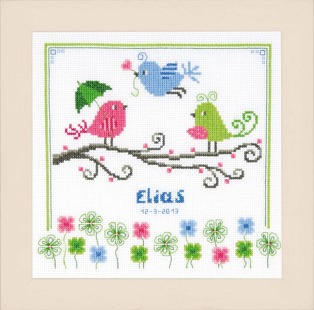 Vervaco Counted Cross Stitch Kit Colorful Birds PN-0021542