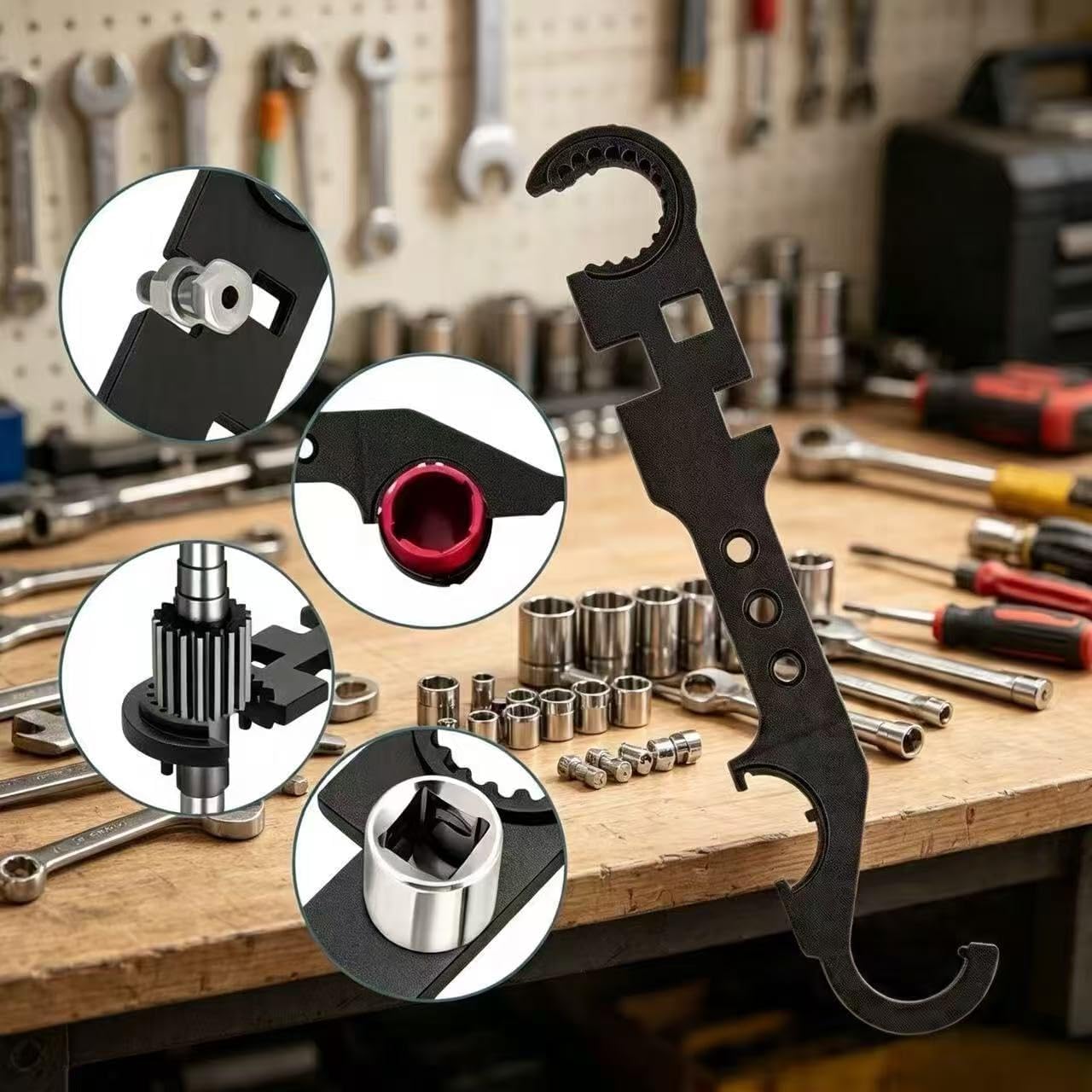 Multi-Function Wrench for Removal and Installation Wrench | Combination Wrench Tool for Nut Removal and Tighten, Household Repairs