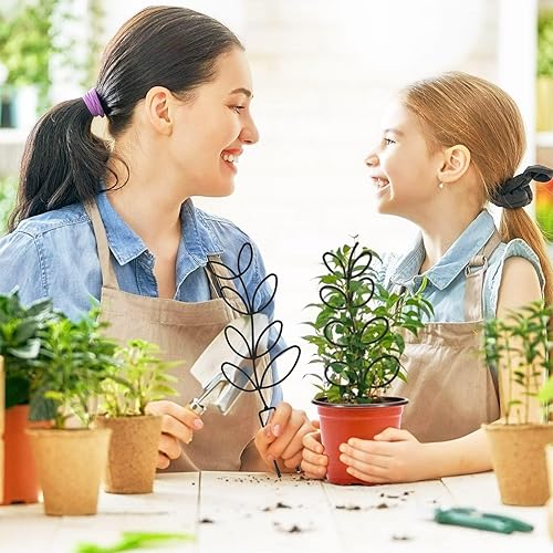 Miniatura 9 de 8 paquetes de enrejado para plantas en maceta, estacas de alambre de metal para plantas trepadoras, amantes de las plantas de interior, enrejado